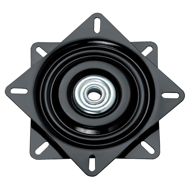 China Ball Bearing Black Coating Rotation Swivel Plate For Bar Chair